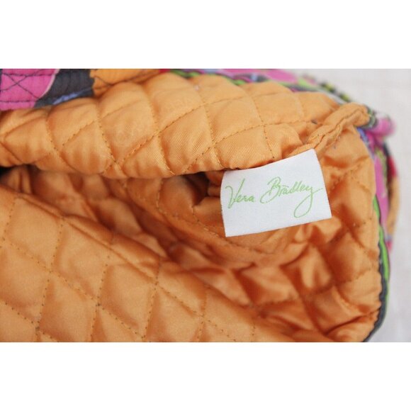 Vera Bradley Grey Jazzy Blooms Floral Tote Bag Baby Orange Travel Spring Beach - Picture 10 of 10